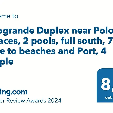 Duplex Near Polo, Pool View, 2 Pools, Full South, 7 Drive To Beaches And Port *